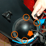 VRSCDXのライト取り外し