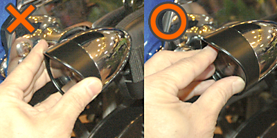 ターンシグナルレンズ・トリムリング取り付け（ブレットスタイル）