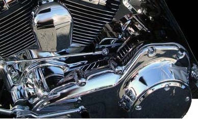 クローム・インナープライマリーカバートリム　’09以降ハーレー・ツーリングモデル