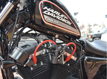 スポーツスター　コイル＆キー・リロケーション　および タンク交換