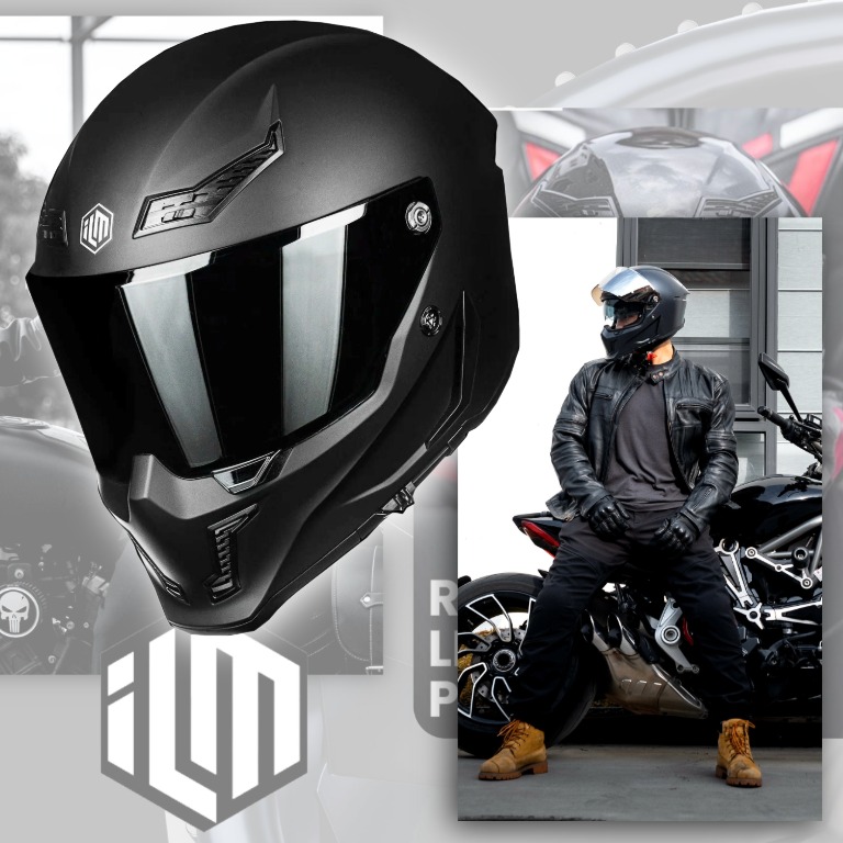 【スピードの空気に馴染むシルエット】ILM MF509 フルフェイス・レーシングヘルメット1